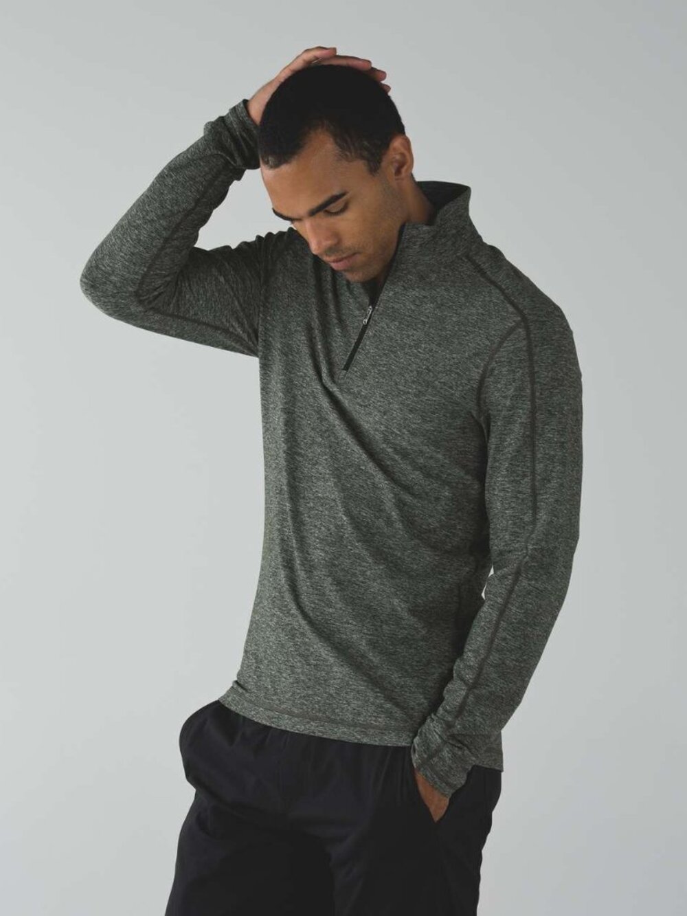Lululemon Men's Surge Warm Full Zip - Heathered Gator Green